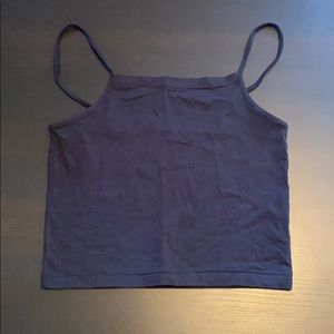 Black crop top tank top
